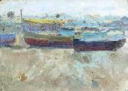 Seymour Joseph Guy Boats on the beach oil painting on canvas